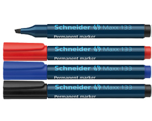 Mar�ieris permanents, 3mm, melns, sl�ps, Maxx 133, SCHNEIDER